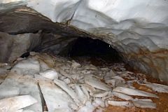 23 Ice Cave Inside In Cavell Glacier With Angel Glacier Above On Mount Edith Cavell.jpg